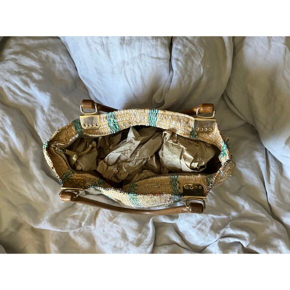 Vintage Mister Ernest Straw Wooden handle Purse Made in Italy - Picture 5 of 11